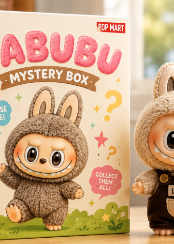 Pop Mart Labubu mystery box packaging showing available character designs and secret figure odds